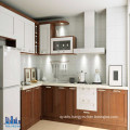 Cheap Brown Color PVC Finishing Kitchen Cabinets